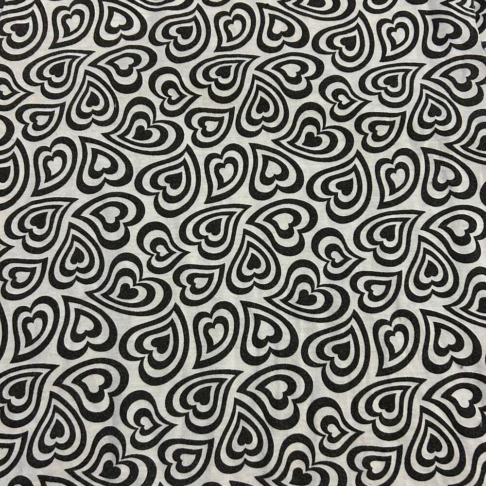 layered line black heart print black & white skinny baby tee - Picture 6 of 8